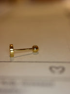 Hammered Disc Stud 925 Silver Earring