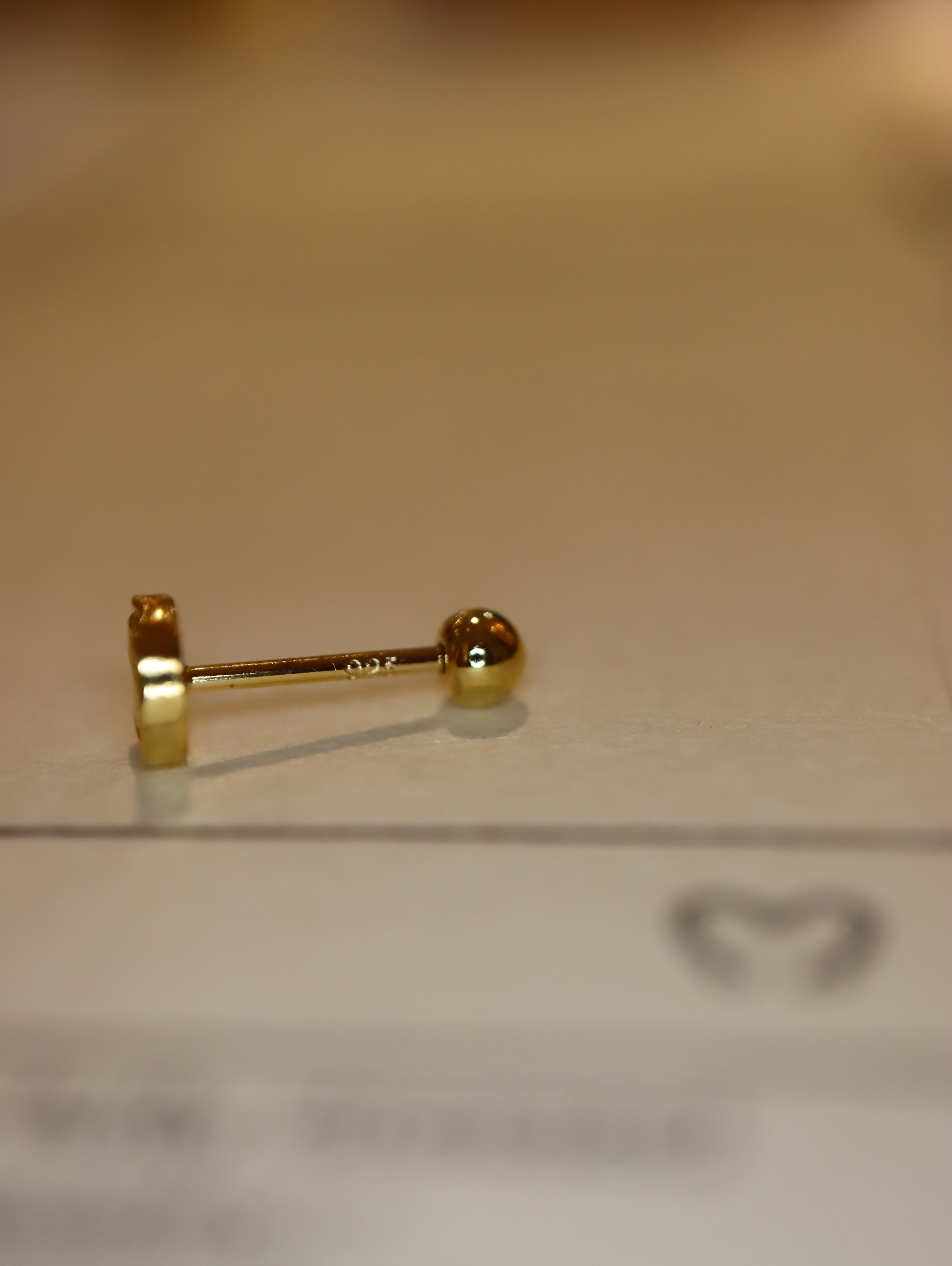 Hammered Disc Stud 925 Silver Earring