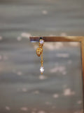 Drop leaf cz surgical steel stud piercing (1pc)