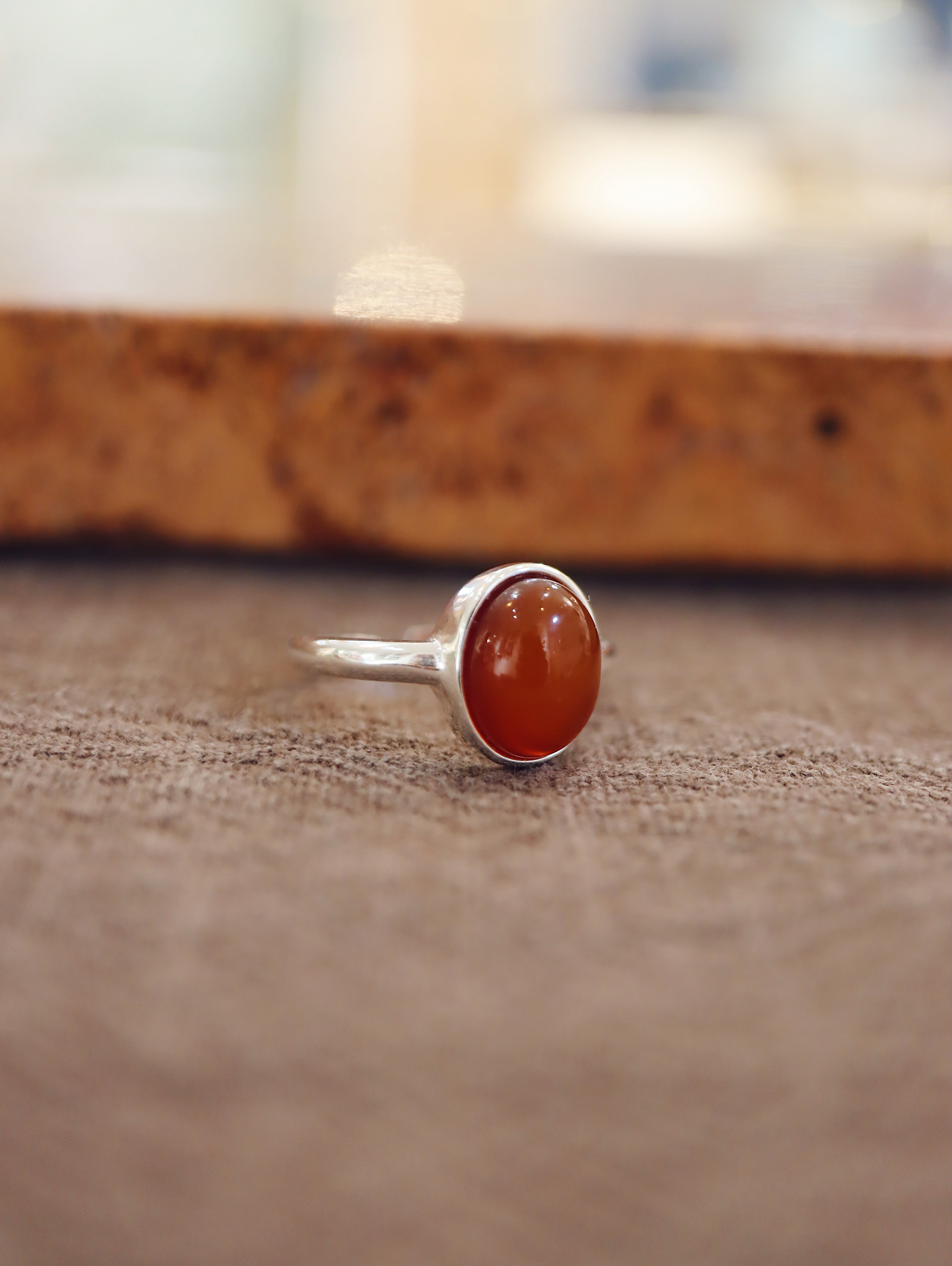 Gemstone 925 Silver open size ring