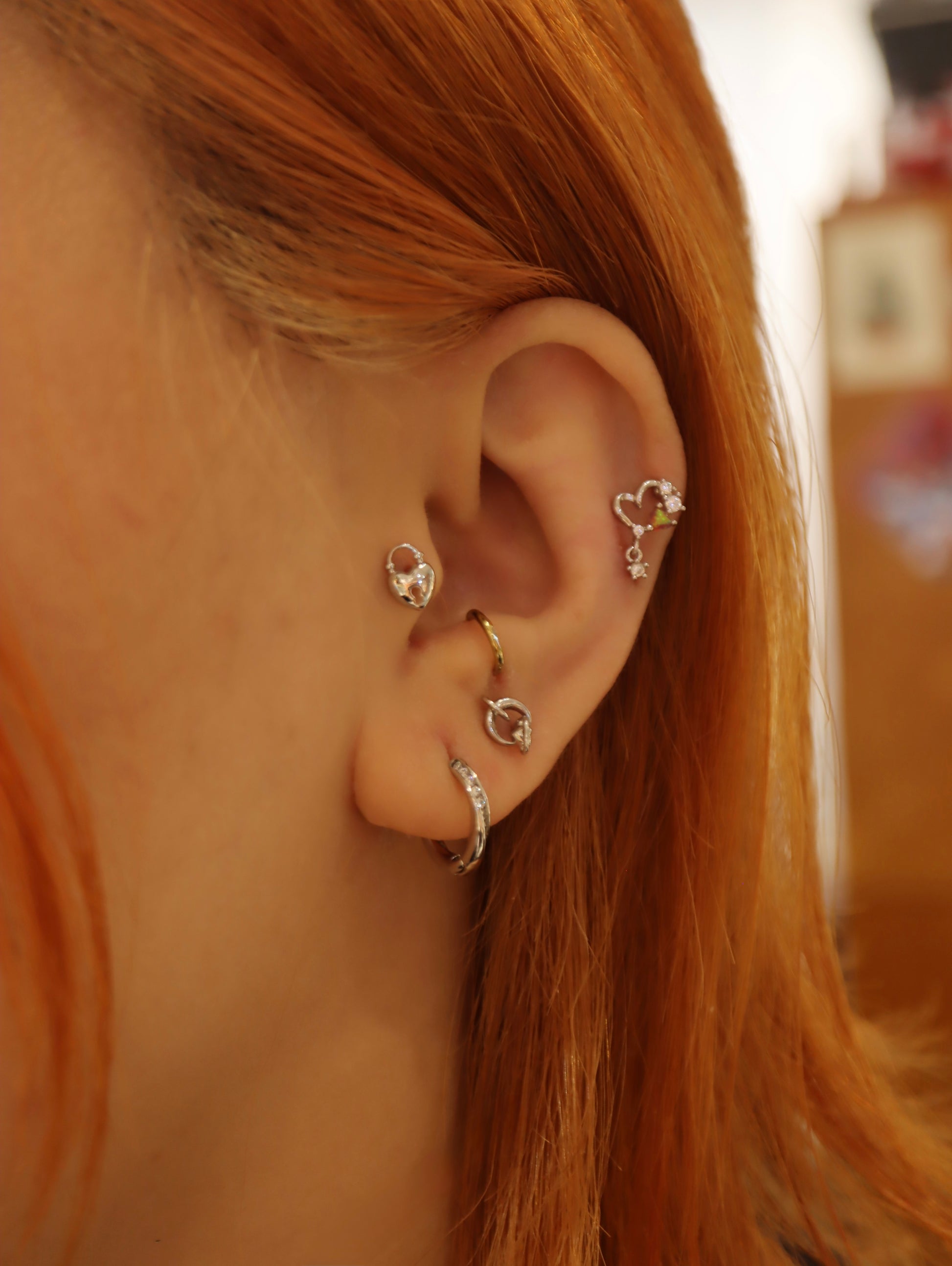 Heart planet surgical steel 316L piercing (1pc)