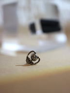 Rose heart stud surgical steel piercing (1pc)