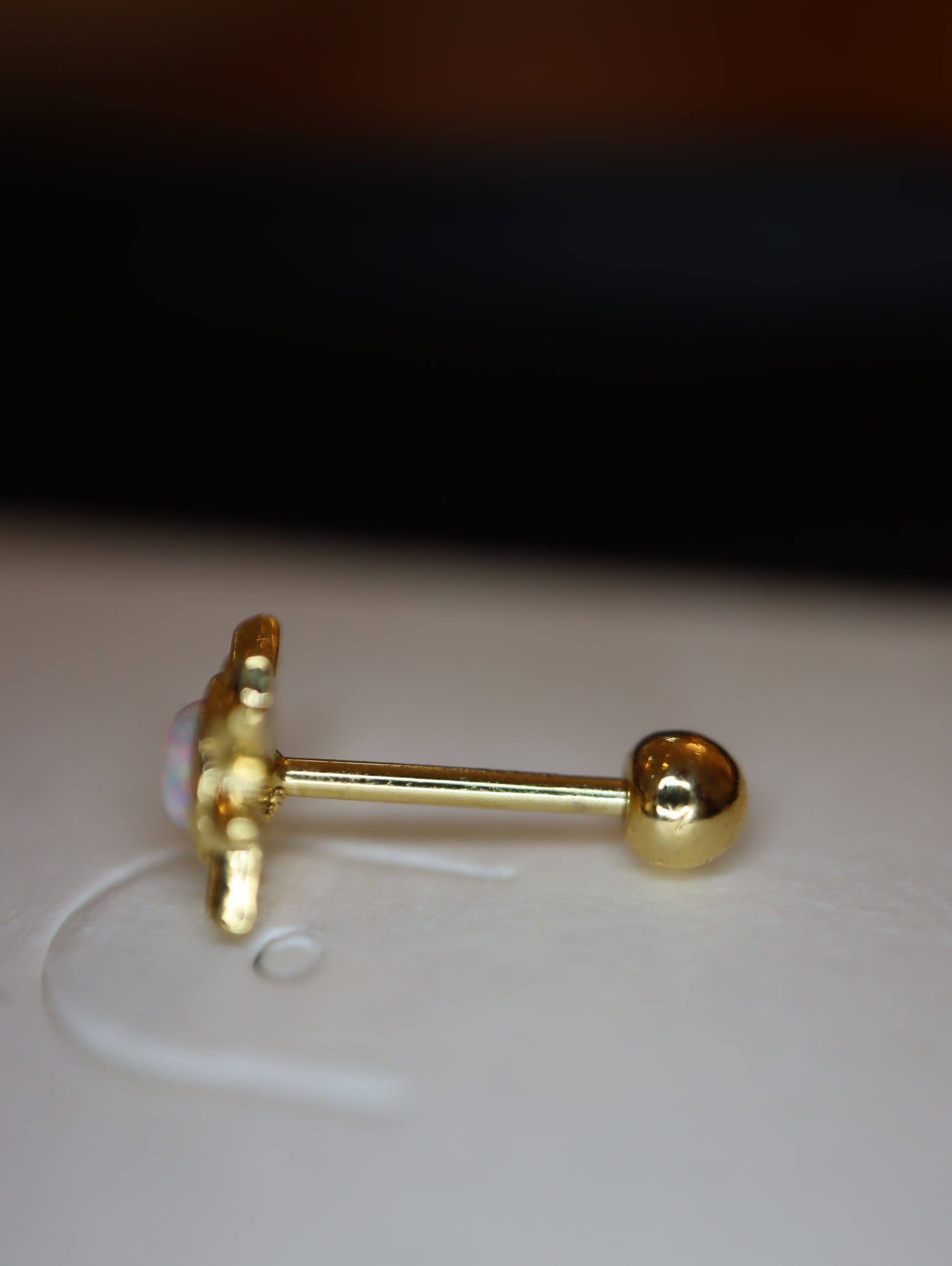 Opal star s925 piercing stud