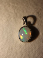 Natural Ethiopian Welo Opal Pendant in 925 Sterling Silver