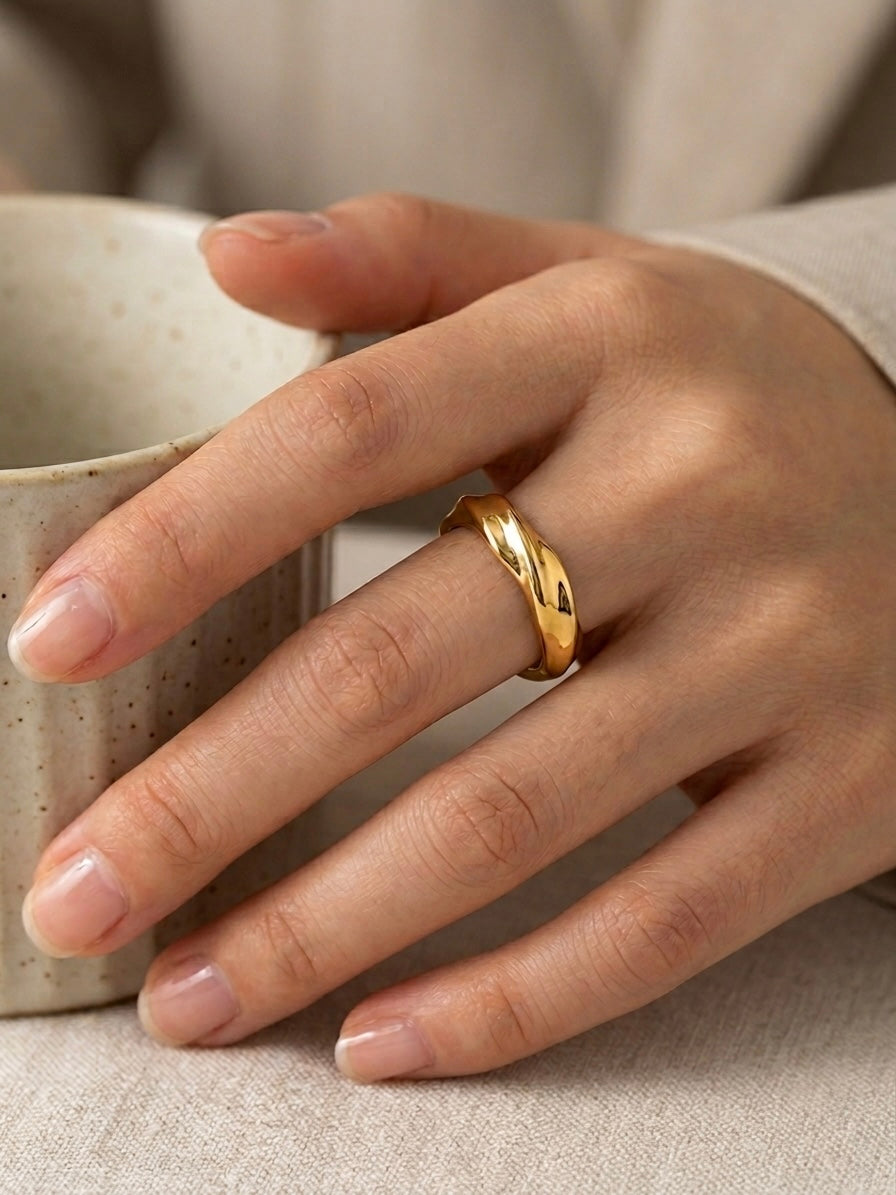 Unisex Stainless Steel Band Ring
