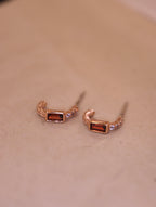 Mini rectangular cz earrings (pair)