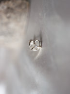 S925 Pretzel cz screw back piercing earring