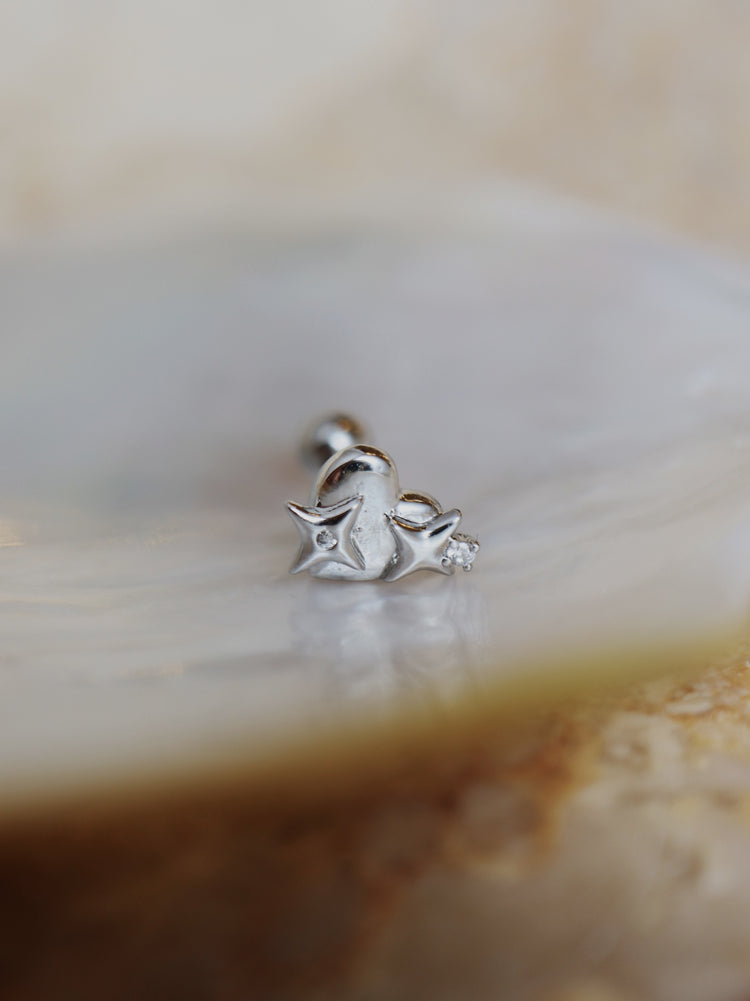 💖✨ surgical steel heart piercing