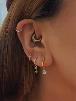Surgical Steel Teardrop CZ Earrings (4 colours)