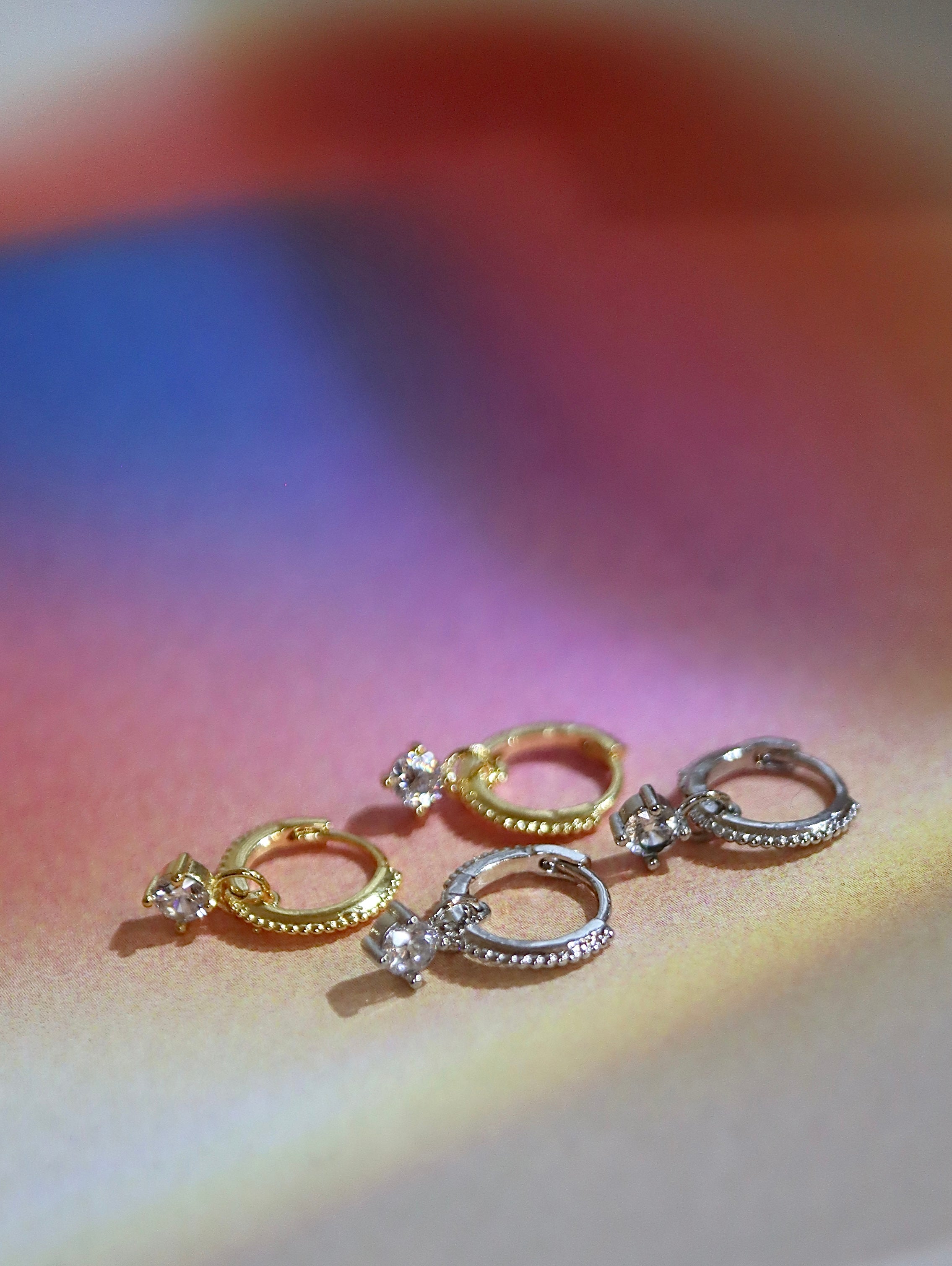 Rope Huggie hinged hoop earrings
