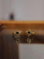 Starburst stainless steel earrings