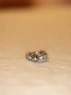 Mini ball hinged hoop cz surgical steel earring (1pc)