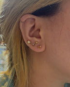Star sparkle stud surgical steel earring