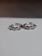 Silver925 hinged hoop earrings