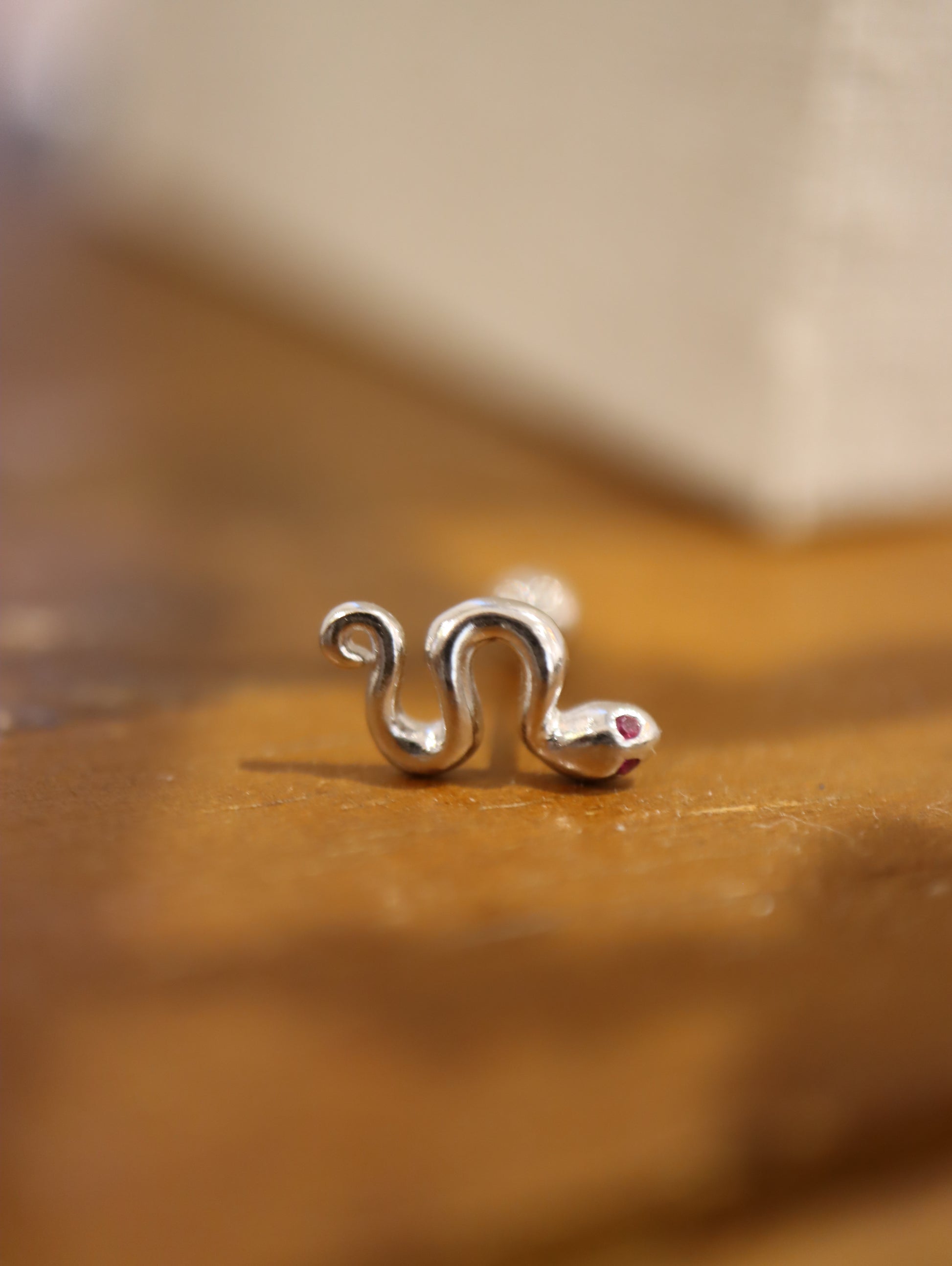 🐍 Silver925 piercing ear stud (1pc)
