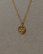 Bee coin 925 silver necklace