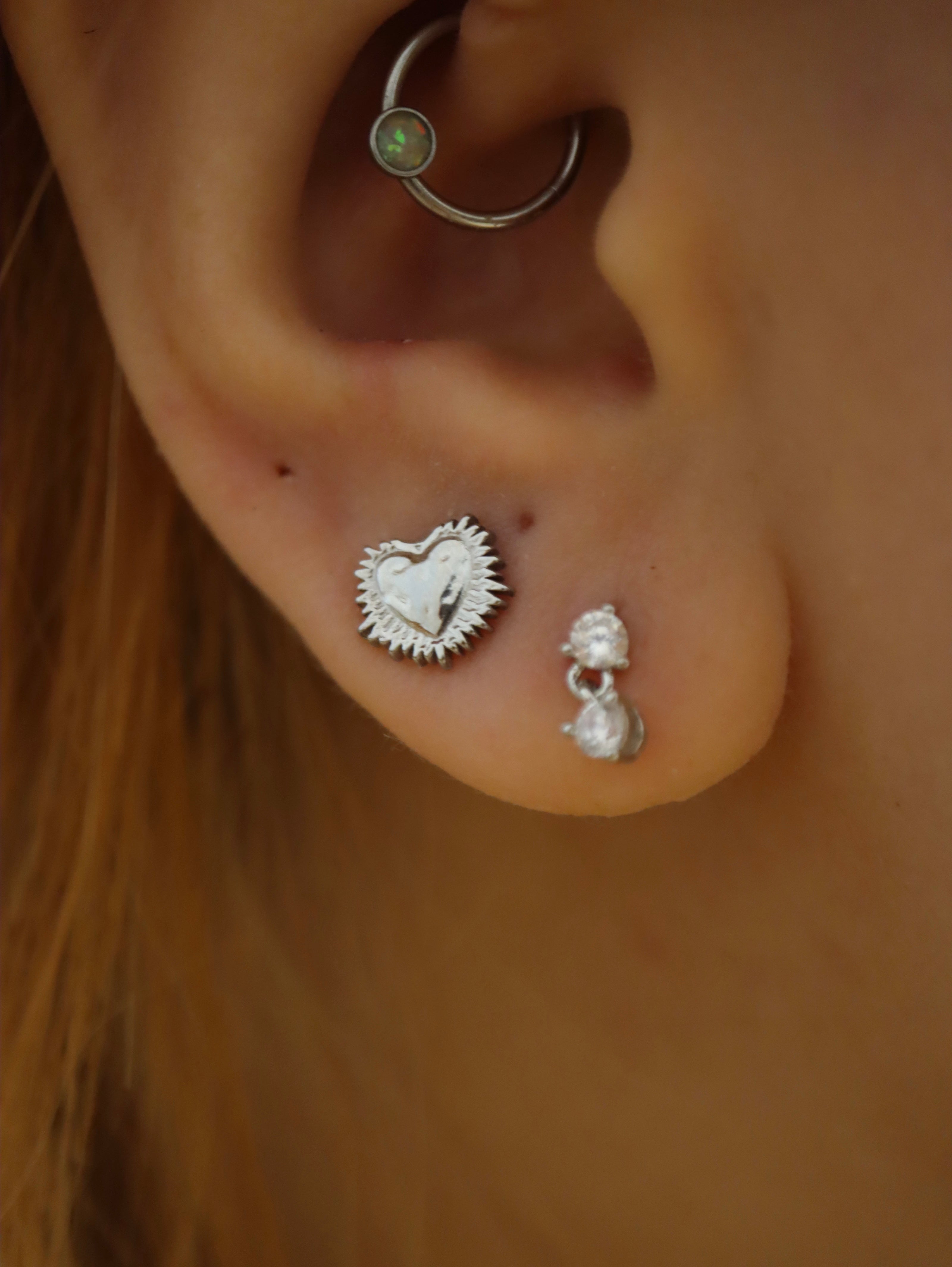 Heart stainless steel earrings