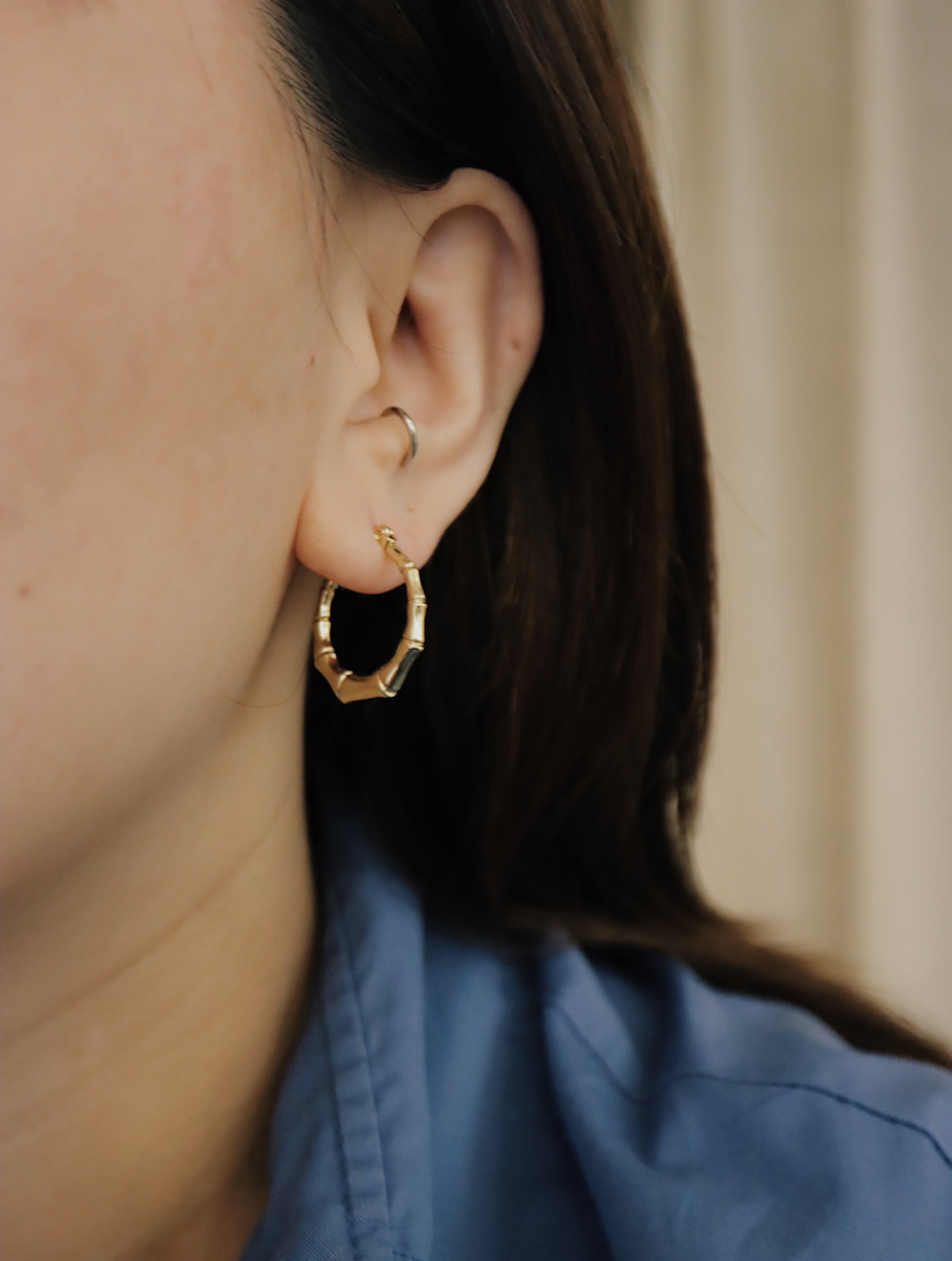 Bamboo stainless steel earrings