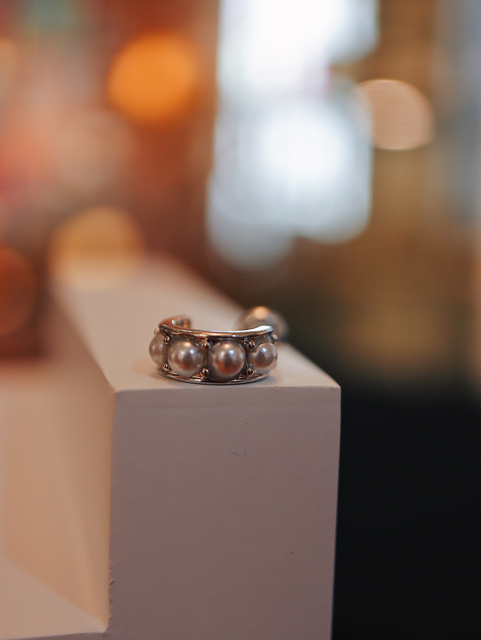 Pearl stud earrings
