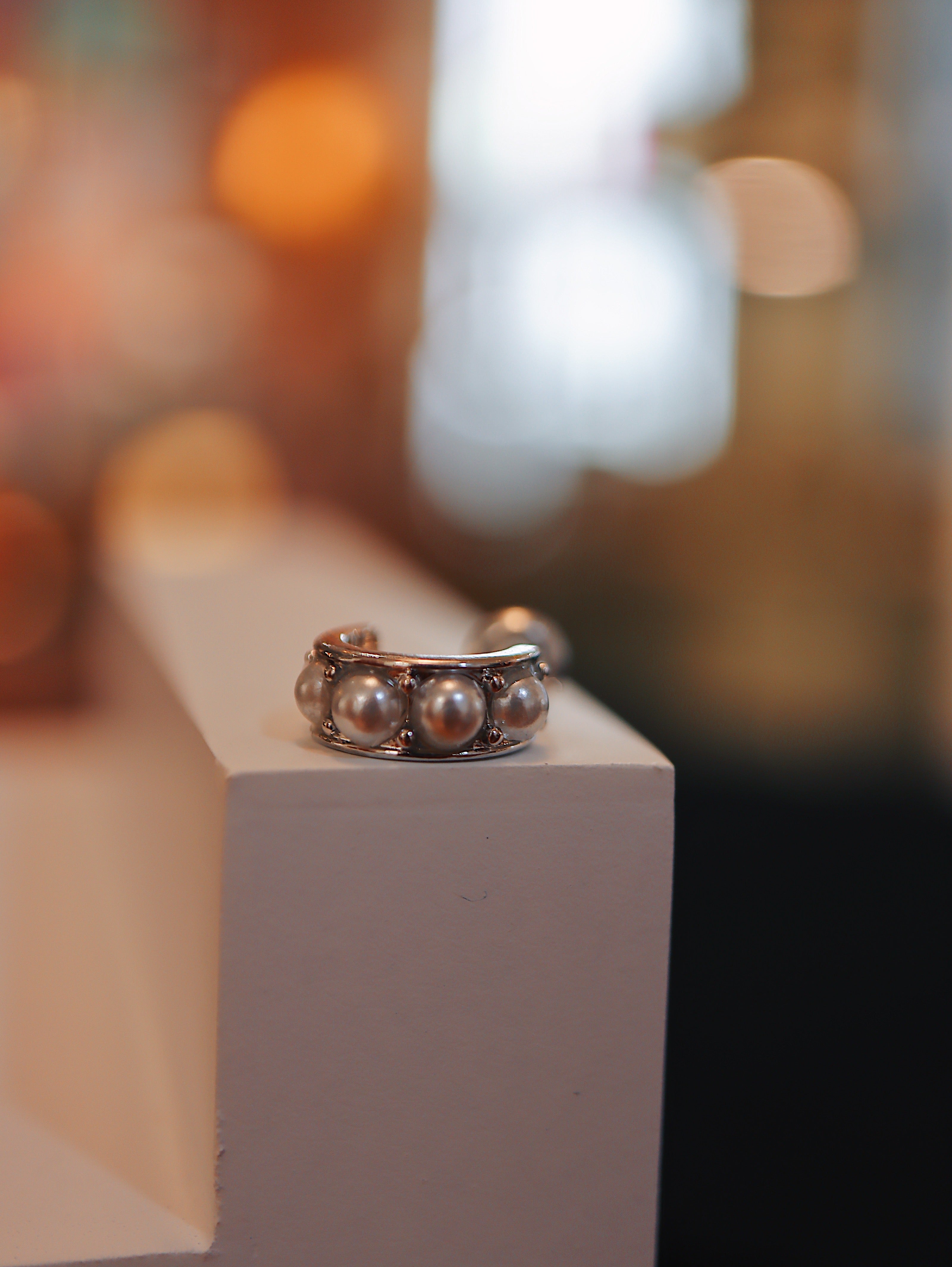 Pearl stud earrings