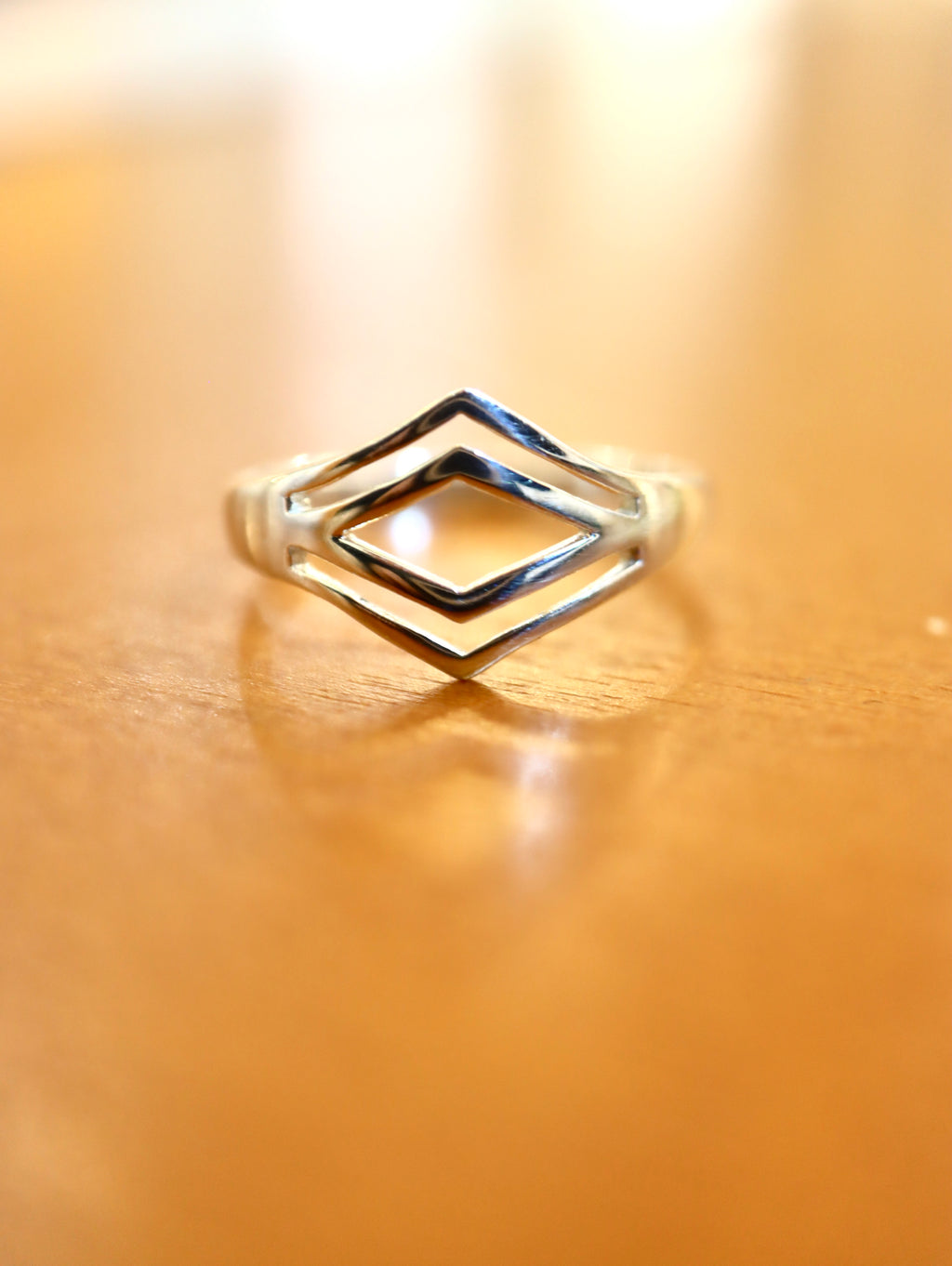 Rhombus 925 silver ring