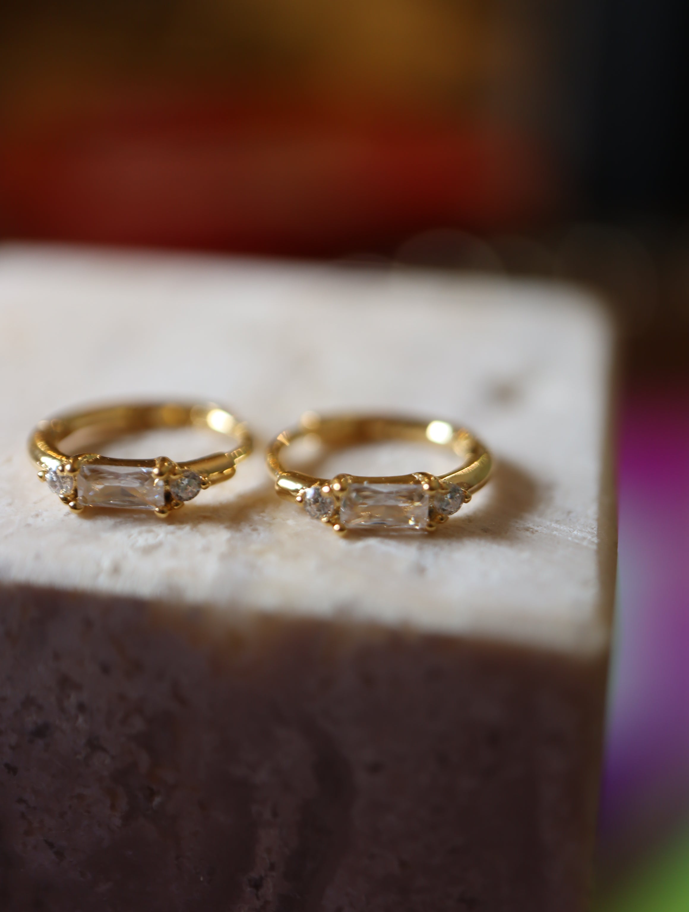 Silver925 cz hinged hoop earrings