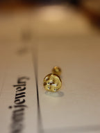 Hammered Disc Stud 925 Silver Earring