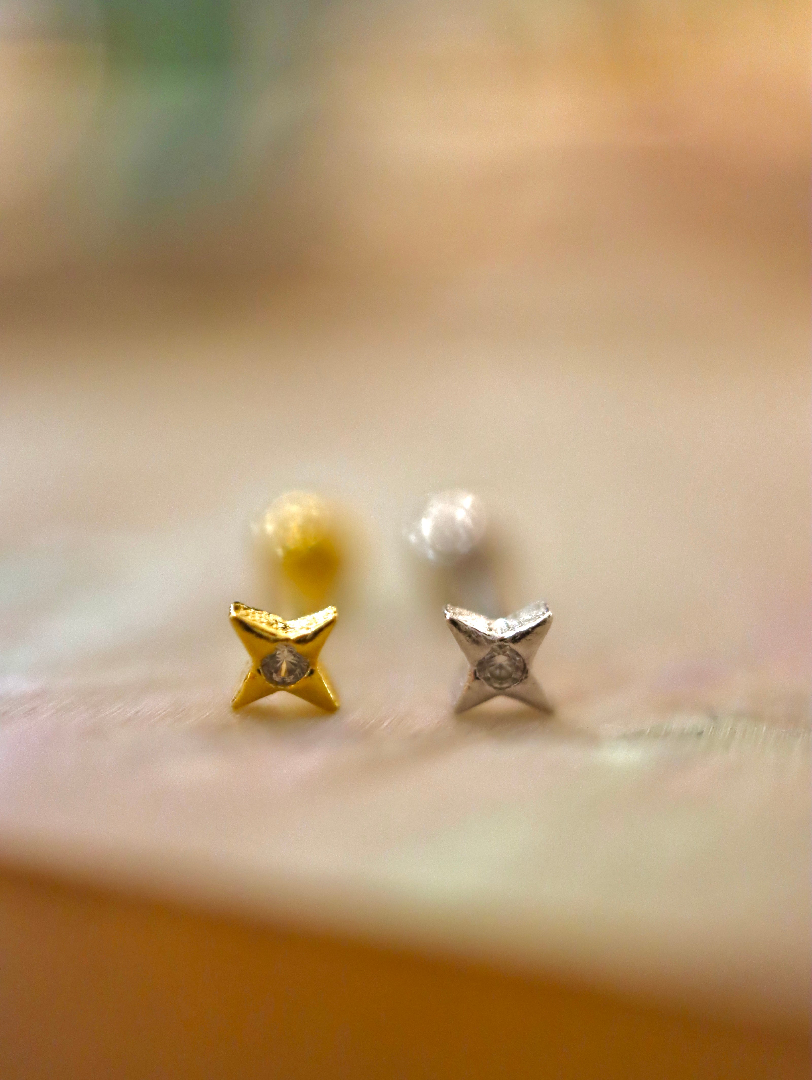 Mini sparkle s925 piercing stud earring (1pc)