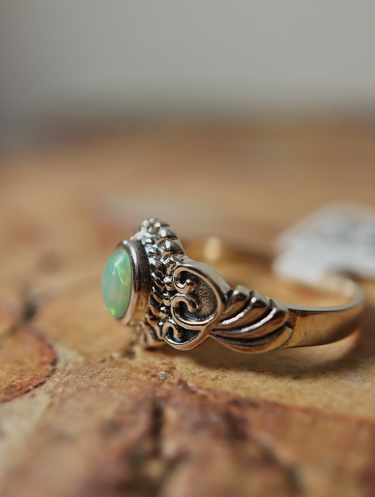Ethiopian opal silver 925 ring