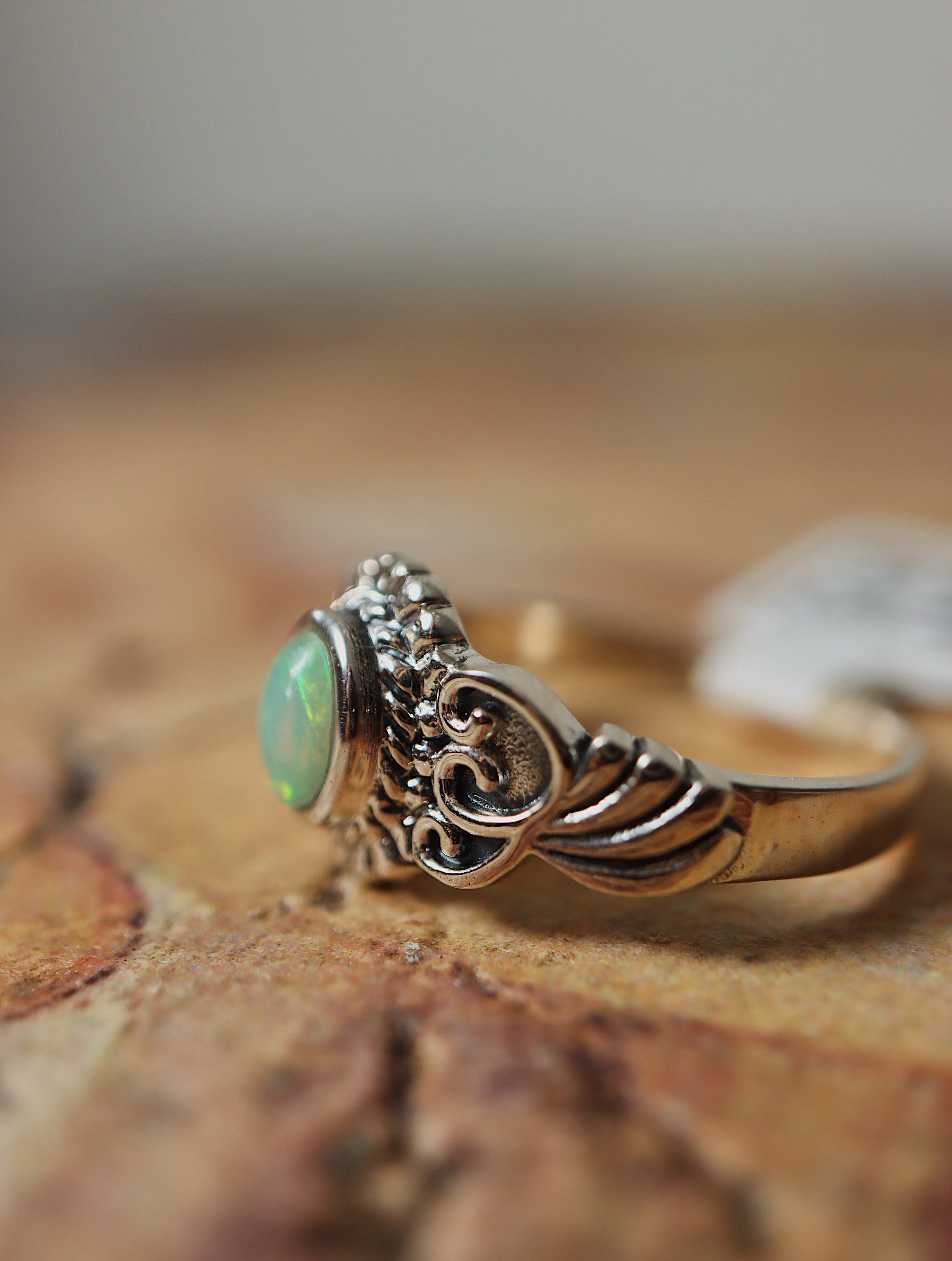 Ethiopian opal silver 925 ring