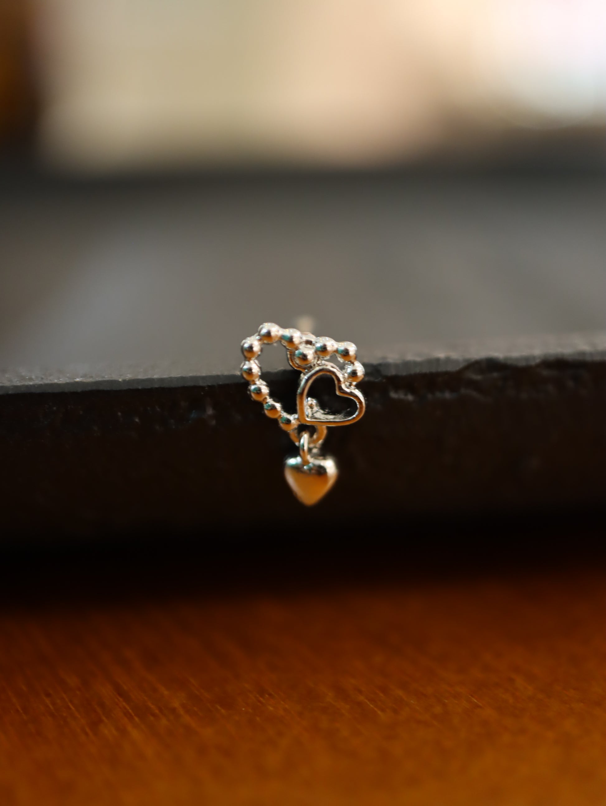 3 heart drop surgical steel piercing 16g