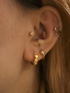 The Shell & Sphere Hoop Earrings