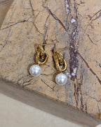 Stainless steel interlock earrings