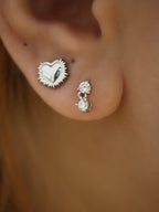 Double cz surgical steel piercing (1pc)