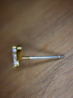 Petal climber brass earrings