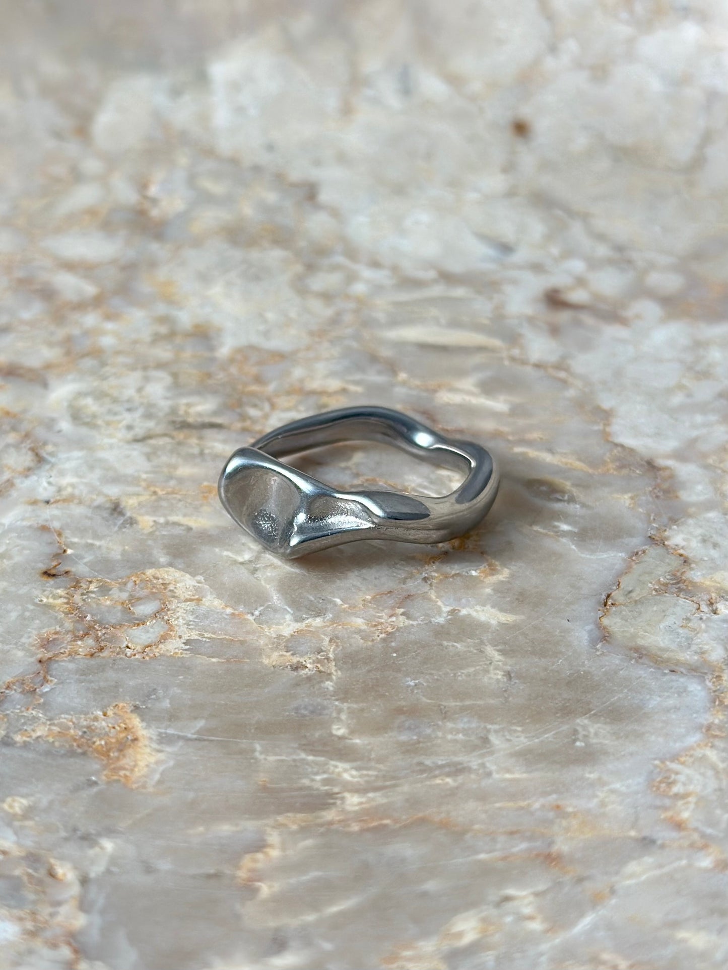 Irregular shape stainless steel ring