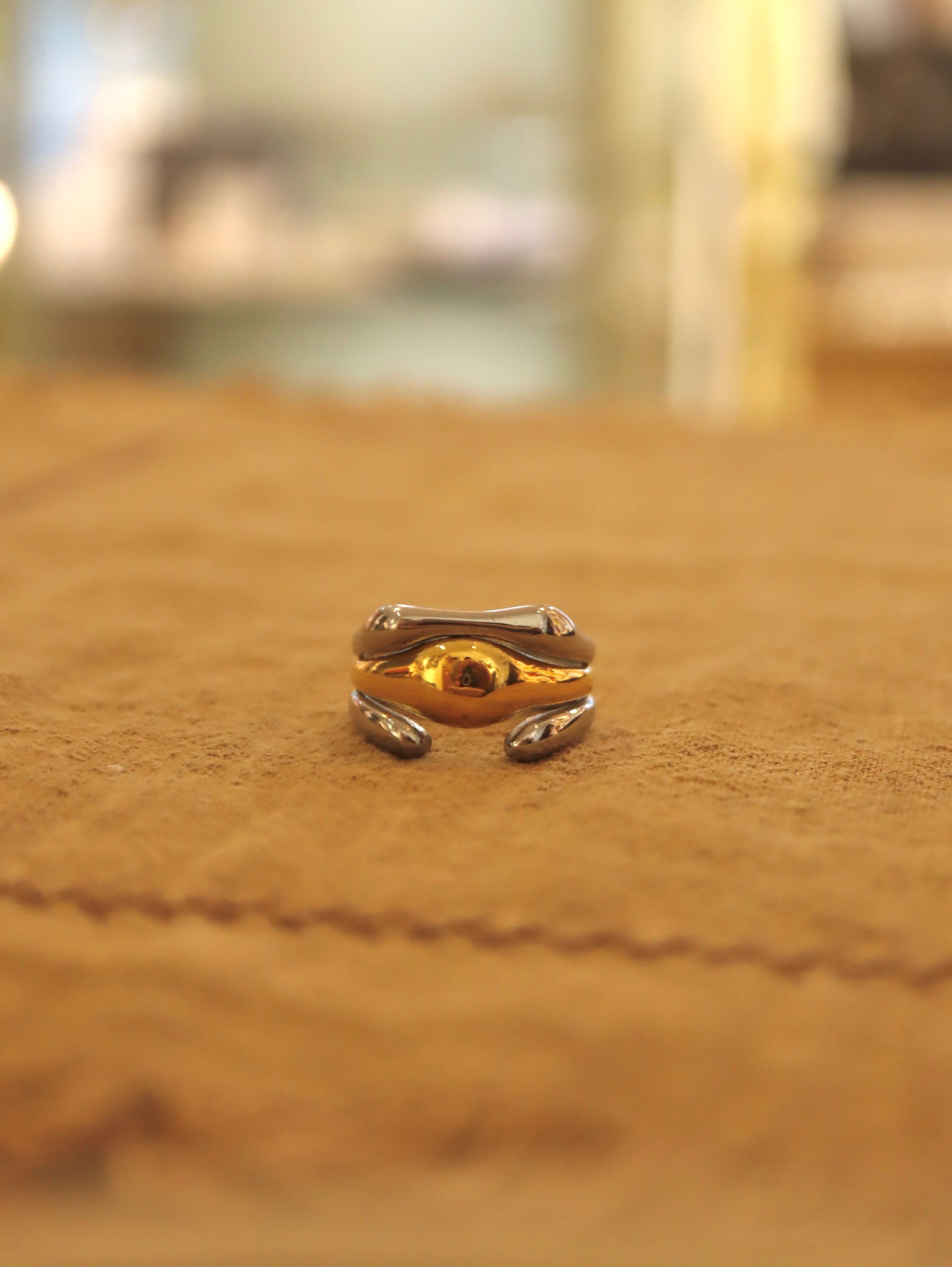 Mix tone stainless steel ring