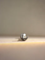 Crescent stud unisex surgical steel piercing (1pc)