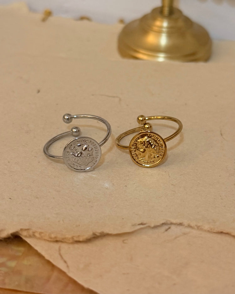 Coin stainless steel ring