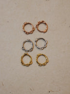 Mini chain 925 silver Huggie hoop earrings