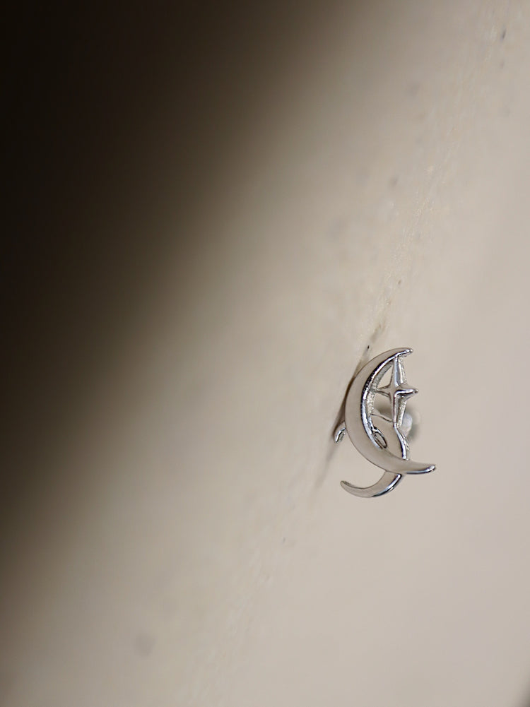 Crescent star surgical steel piercing