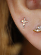 Stella Cross Stud Surgical Steel Piercing (1pc)