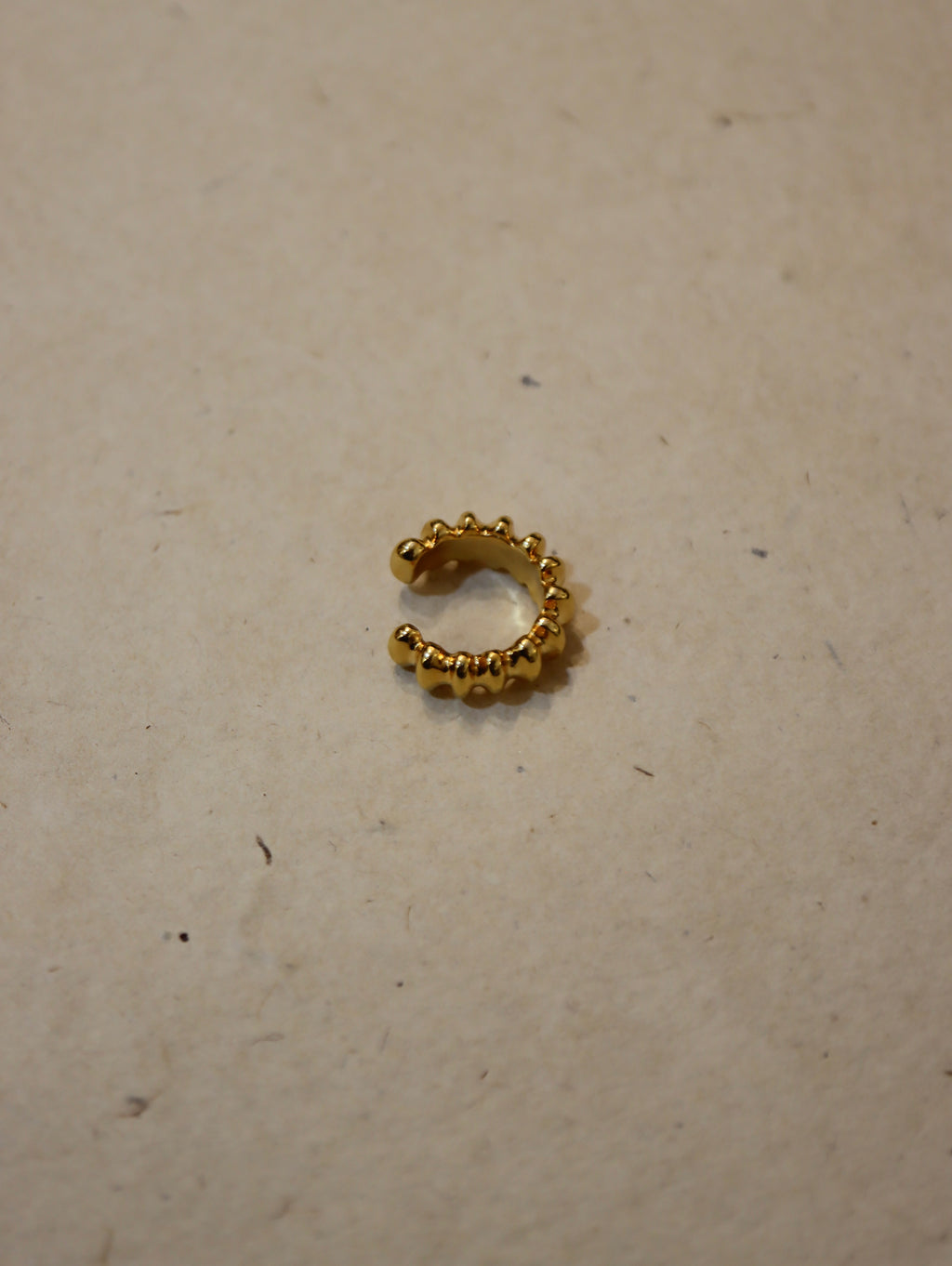 Golden Wave Bead Ear Cuff