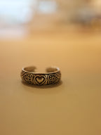 Heart Band Sterling Silver Pinky / Toe Ring