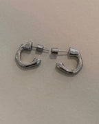 Stainless Steel Onda C-Hoops earrings