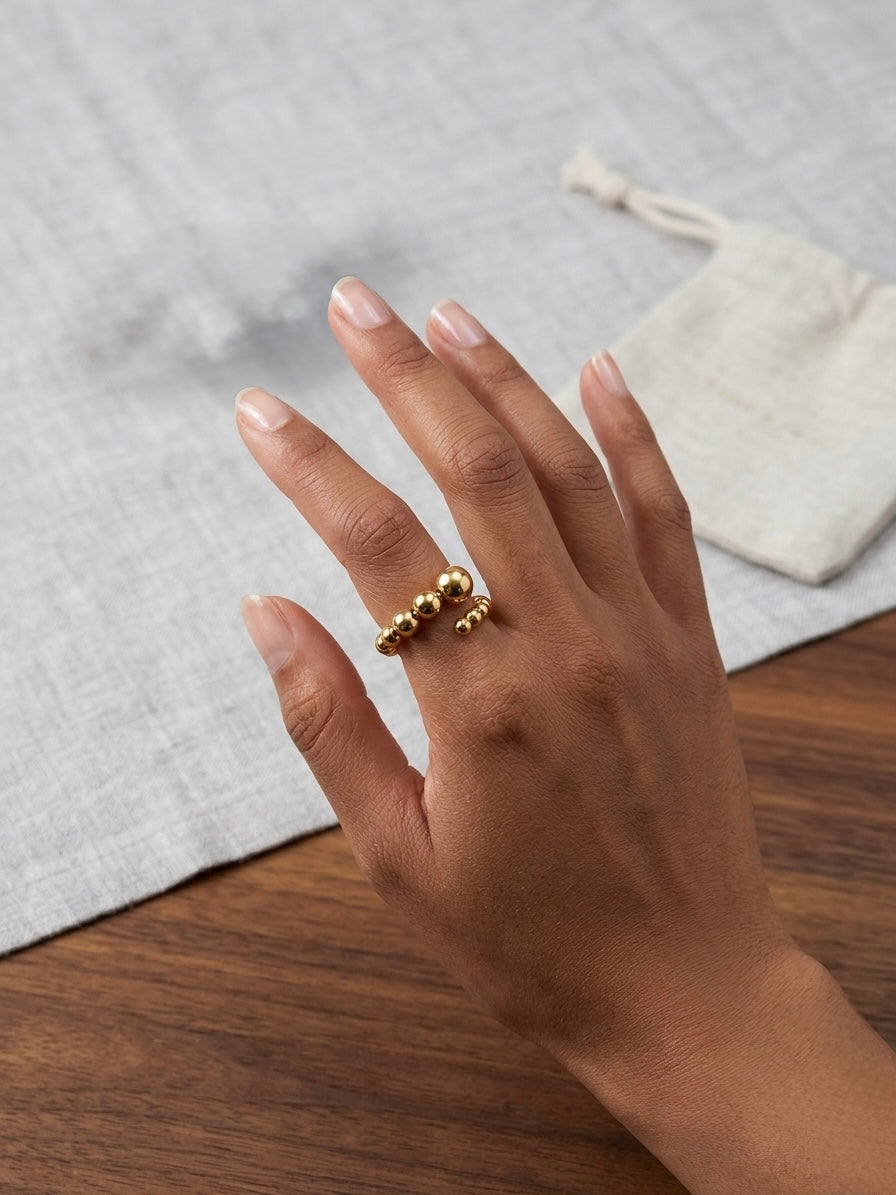 Orbit Spiral Stainless Steel Unisex Ring