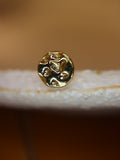 Hammered Disc Stud 925 Silver Earring