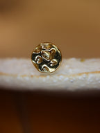 Hammered Disc Stud 925 Silver Earring