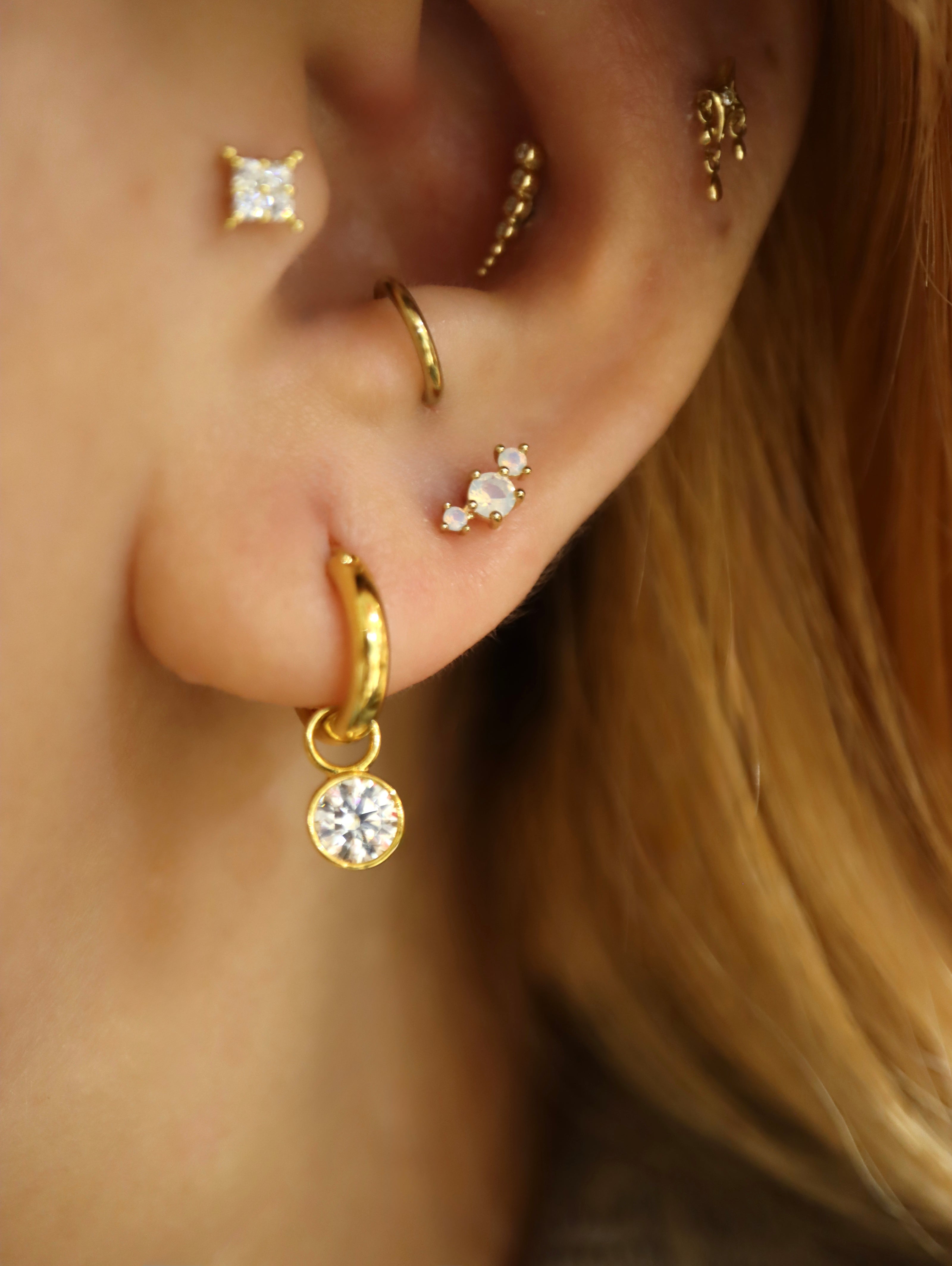925 silver Premium CZ hoop earrings