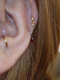 Sparkle drop surgical steel 316L stud piercing